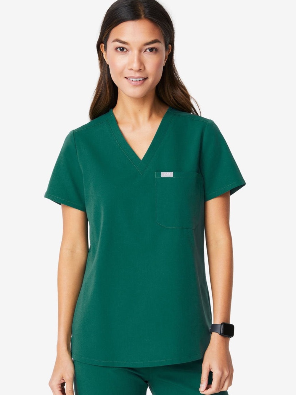 FIGS CATARINA ONE POCKET SCRUB HUNTER GREEN WOMEN’S XS